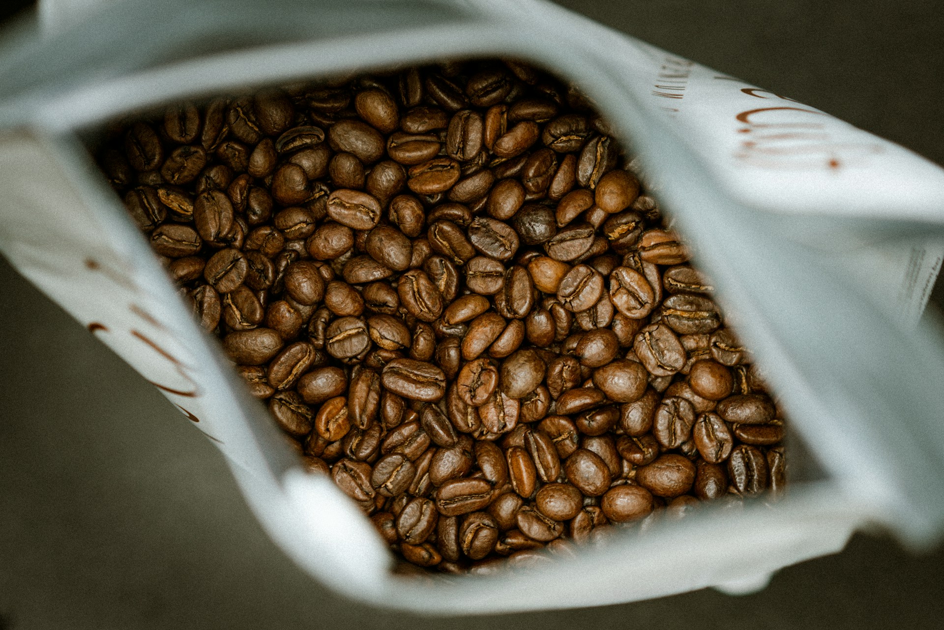 Bag of coffee beans