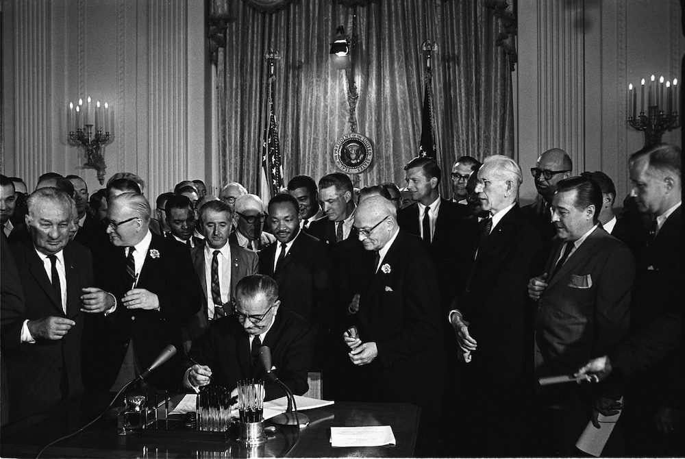 Martin Luther King Jr. in Washington at the 1964 Civil Rights Act
