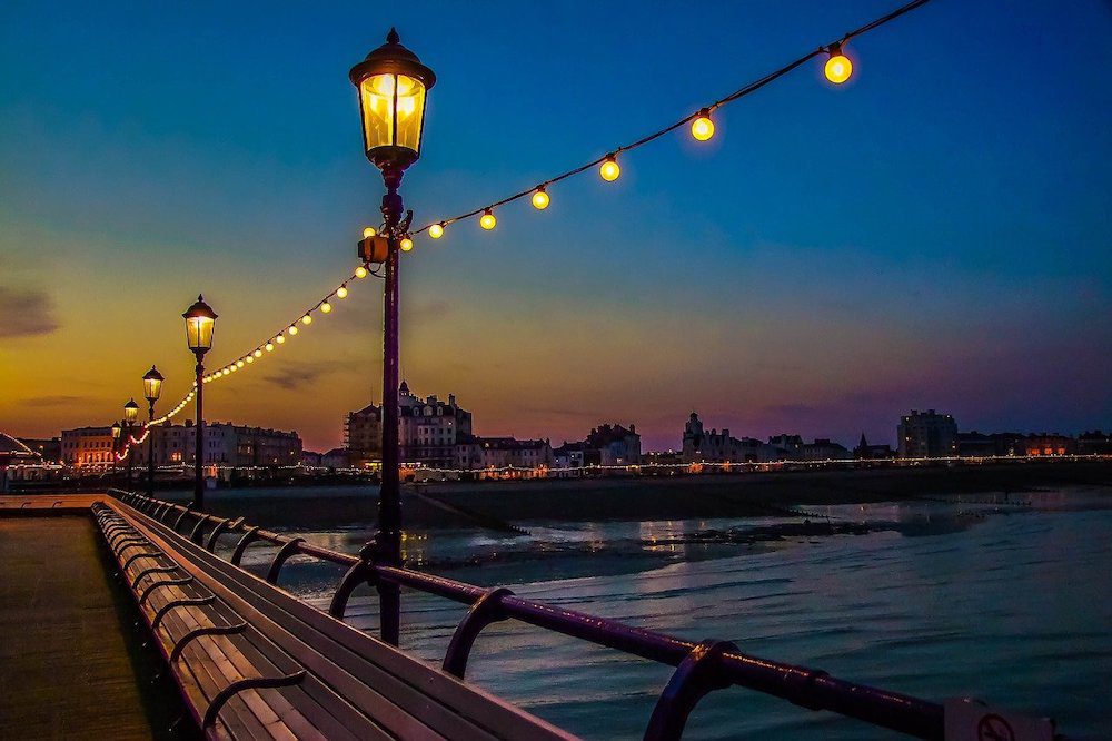 Brighton pier at night