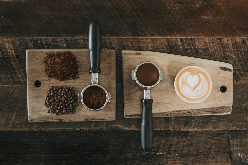 A selection of coffee equipment and beans 