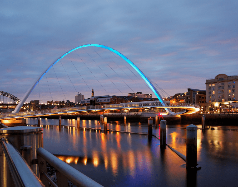Newcastle in the evening