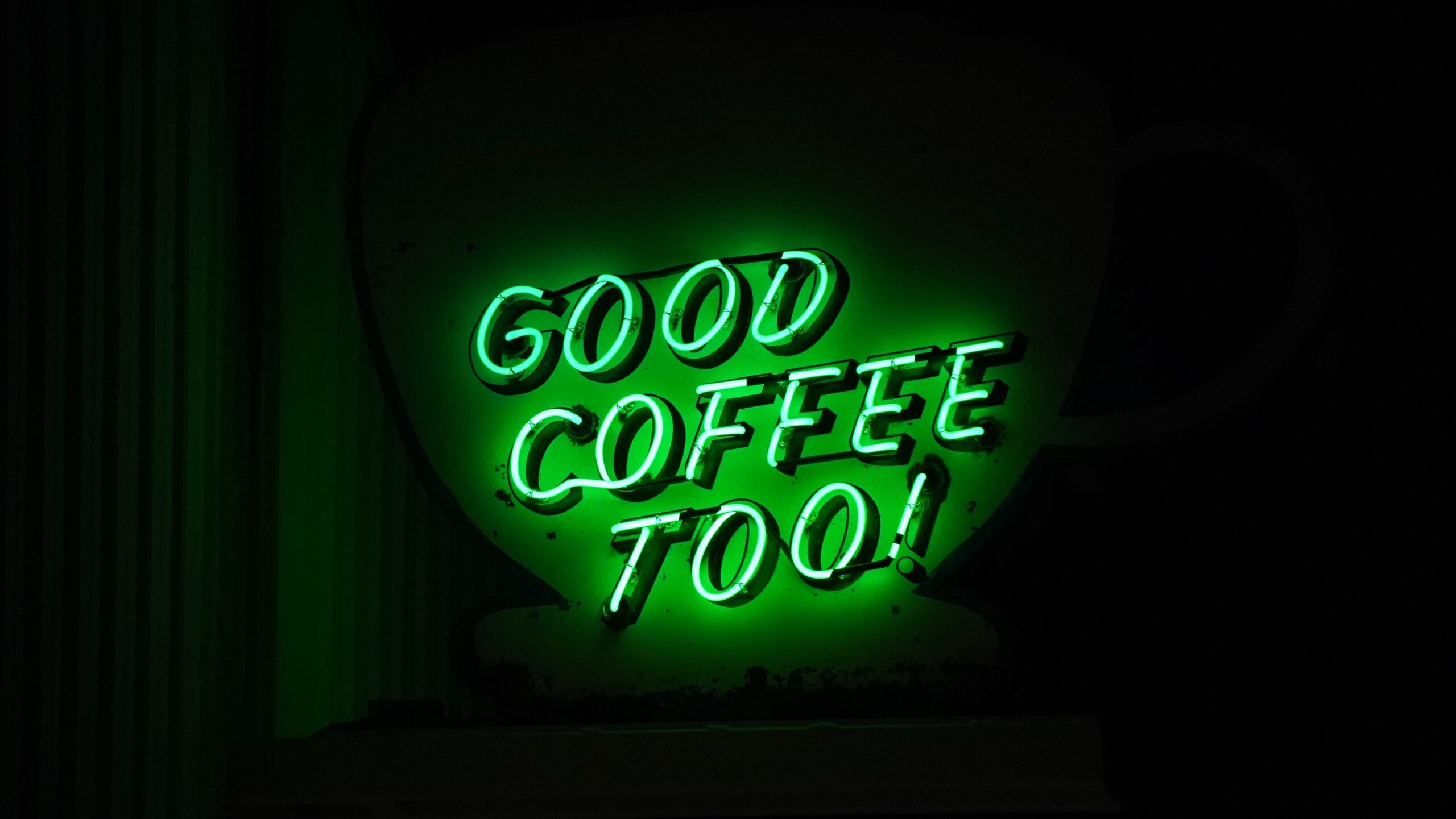 coffee shop neon sign