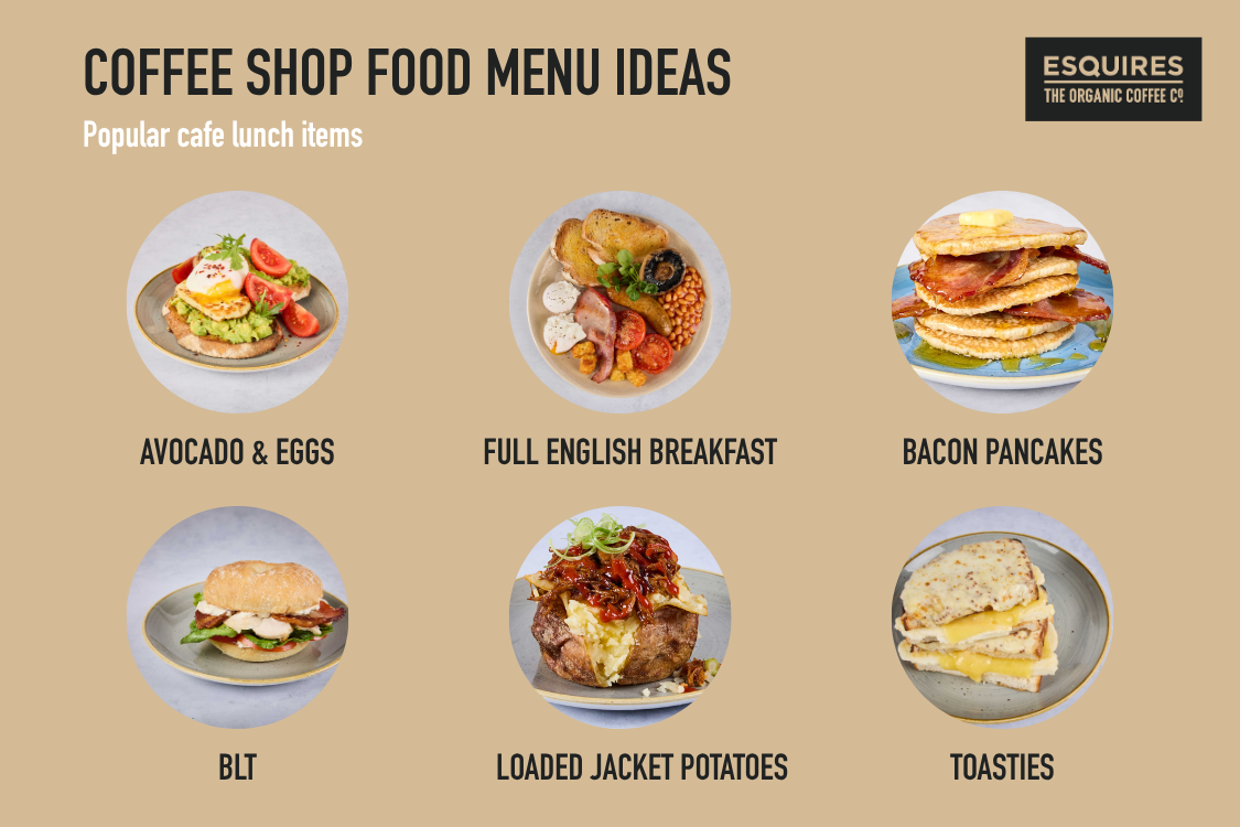 Coffee shop food menu ideas