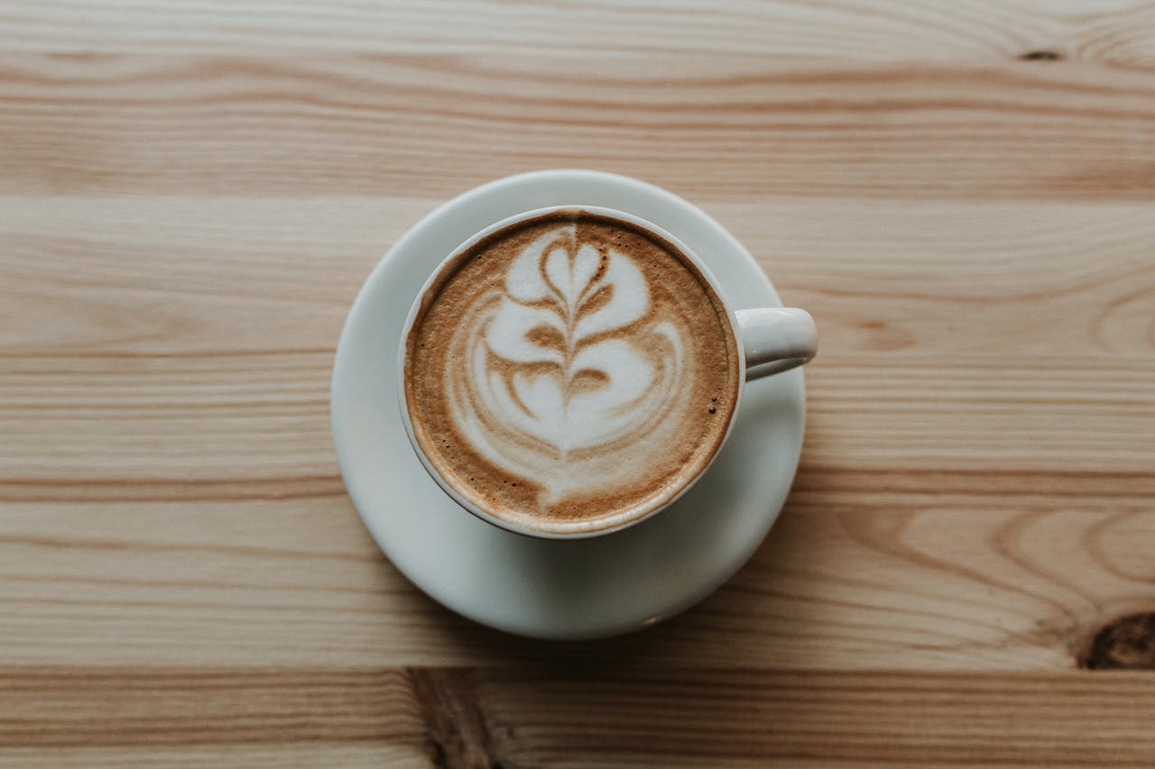 coffee in a white mug