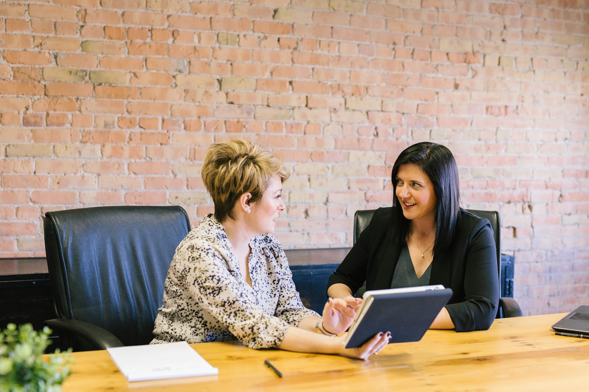 Two women in a business meeting 
