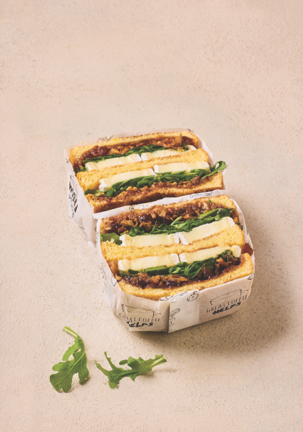 Brie & Chilli Jam Brioche Sandwich at Esquires